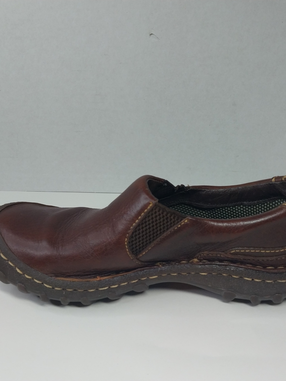 Born Shoes Womens Size 7 M Slip On Brown Leather Gorepore Granola Chic - Picture 10 of 12